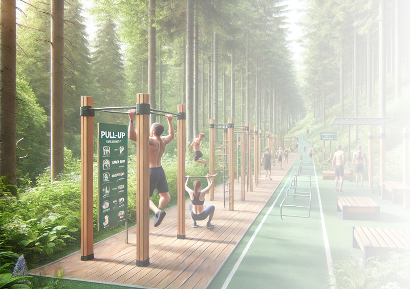 TrimmDichPfad 8gA-Metapher_2024-06-27 18.29.06 - A scenic outdoor fitness trail_jpg_fade-out-rechts__800pix Trimmdichpfad